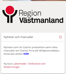 Bilden visar Nyheter och manualer