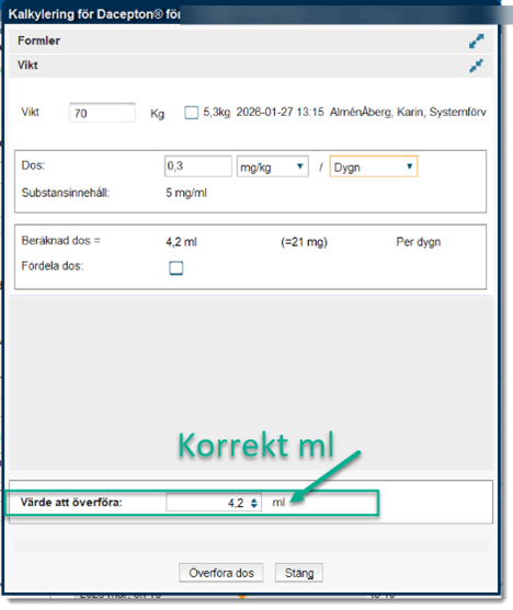 Bilden visar Doskalkylering i Cosmic