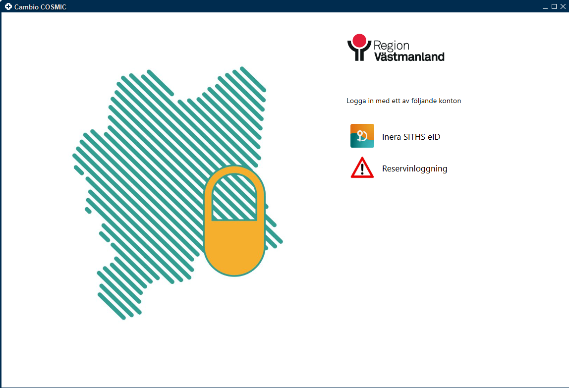 Bilden visar inloggning till Cosmic