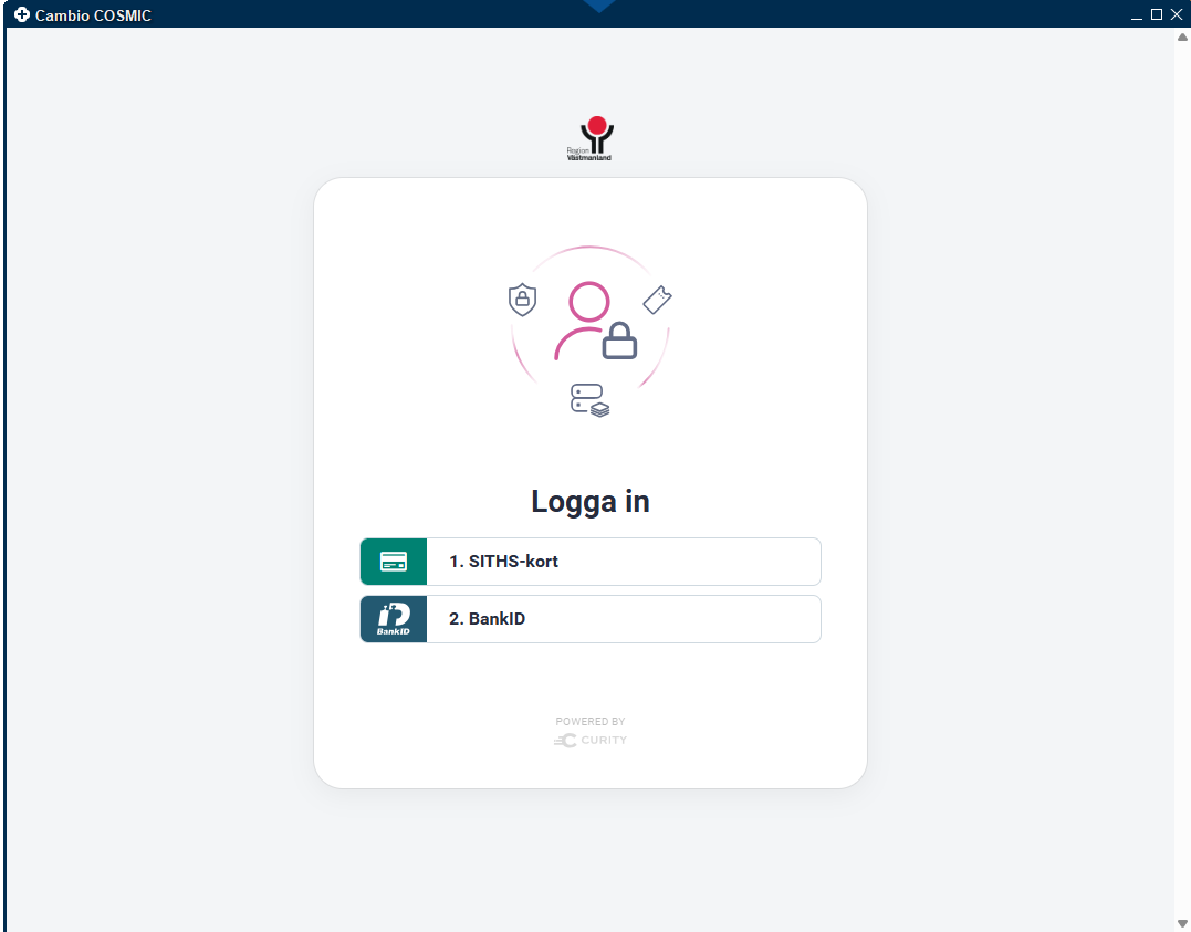 Bilden visar inloggning med flera alternativ